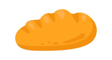 Ekmek yassı ikon Alerjen yiyeceği. Vektör illüstrasyonu