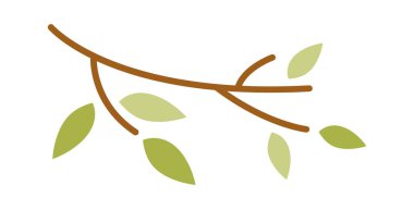 Ağaç dalı düz ikon kuş yuvası. Vektör illüstrasyonu