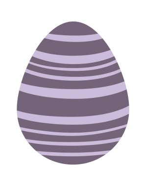 Paskalya dekoratif yumurta yassı ikonu. Vektör illüstrasyonu