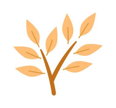 Çiçek açan ağaç dalı düz ikon bahar bahçesi. Vektör illüstrasyonu