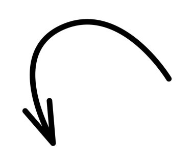 Çizgi film okunun düz simgesi belirli bir yönü gösteriyor. Vektör illüstrasyonu