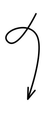 Çizgi film okunun düz simgesi belirli bir yönü gösteriyor. Vektör illüstrasyonu