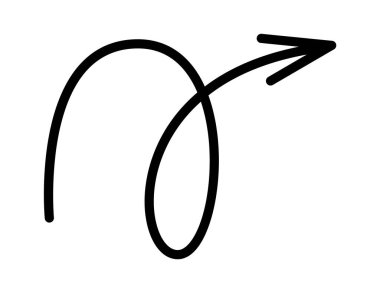 Çizgi film okunun düz simgesi belirli bir yönü gösteriyor. Vektör illüstrasyonu