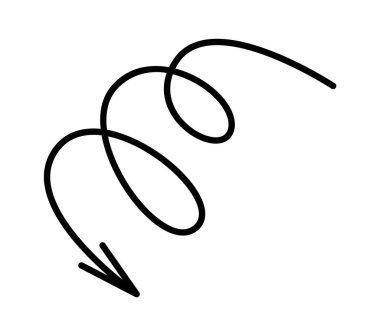 Çizgi film okunun düz simgesi kıvırcık çizgi. Vektör illüstrasyonu