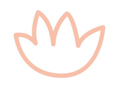 Çizgi el çiçekleri düz simge olarak çizdi. Vektör illüstrasyonu