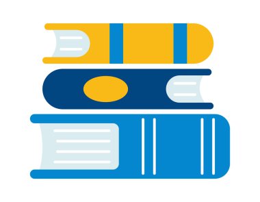 Kitap düz simge okuma edebiyatı. Vektör illüstrasyonu