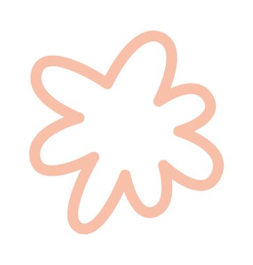 Çizgi el çiçekleri düz simge olarak çizdi. Vektör illüstrasyonu