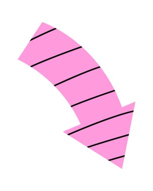 Çizgi film renkli ok düz simgesi özellikle yönü gösteriyor. Vektör illüstrasyonu