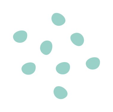 El çizimi soyut noktalar düz simge. Vektör illüstrasyonu