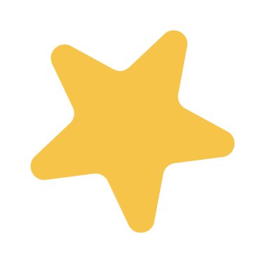 Yıldız dekoru düz simgesi. Vektör illüstrasyonu