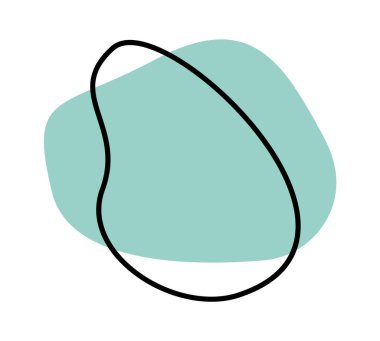 El çizimi soyut noktalar düz simge. Vektör illüstrasyonu