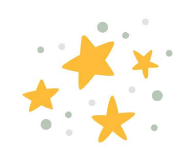 Soyut astroloji yıldızları tasarım elementi. Vektör illüstrasyonu