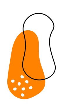 El çizimi soyut noktalar düz simge. Vektör illüstrasyonu