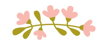 Çiçek çelengi düz ikon sevimli kır çiçekleri buketi. Vektör illüstrasyonu