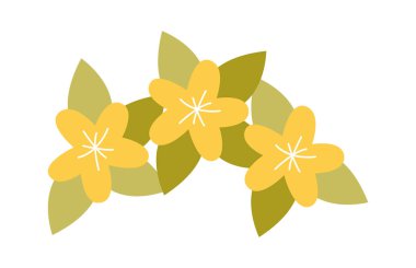 Çiçek çelengi düz ikon sevimli kır çiçekleri buketi. Vektör illüstrasyonu