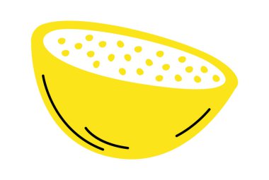 El çizimi soyut meyve düzlüğü simgesi. Vektör illüstrasyonu