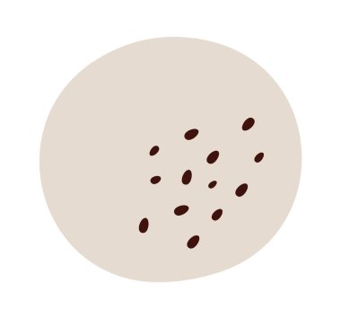 El çizimi soyut noktalar düz simge. Vektör illüstrasyonu