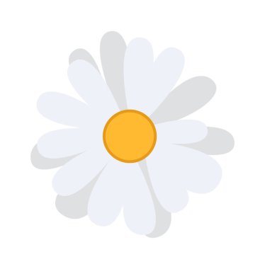 Nergis çiçeği dekoru düz simge. Vektör illüstrasyonu