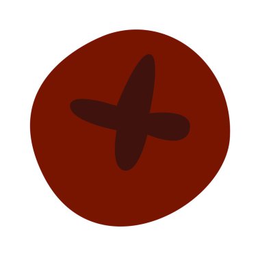 Soyut el çizimi sebze resmi düz simge. Vektör illüstrasyonu