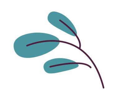 Evergreen şubesinin düz ikonu Doğa. Vektör illüstrasyonu