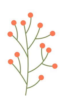 Çiçek dekoru simgesi düz kır çiçekleri. Vektör illüstrasyonu