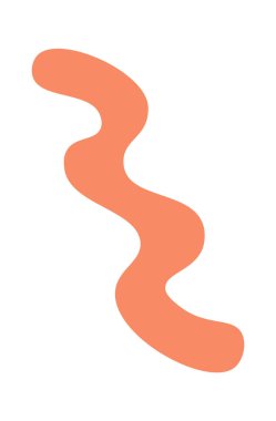 El çizimi soyut çizgi düz simgeyi şekillendirir. Vektör illüstrasyonu