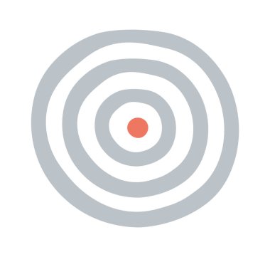 El çizimi soyut çiçek çemberi düz simgesi. Vektör illüstrasyonu