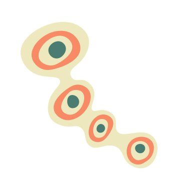 El çizimi soyut şekiller düz simge. Vektör illüstrasyonu