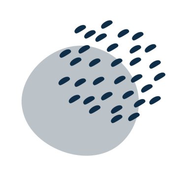 El çizimi soyut çiçek çemberi düz simgesi. Vektör illüstrasyonu