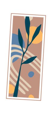 Geometrik şekiller, soyutlama ile resmi şekillendirir. Vektör illüstrasyonu