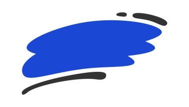 El çizimi düz simge. Basit mavi arkaplan. Vektör illüstrasyonu