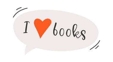 Aşk kitapları mesajı düz simgesi Gönder kalbi. Vektör illüstrasyonu