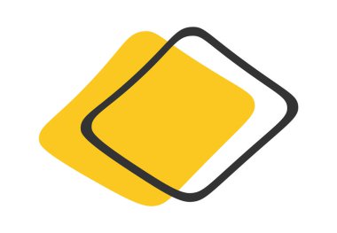 El çizimi düz simge basit geometrik desen. Vektör illüstrasyonu