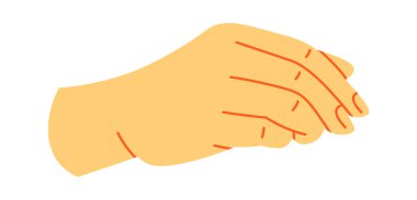 El ele tutuşmak düz bir ikon gibidir. Vektör illüstrasyonu