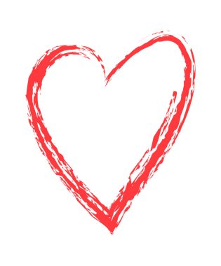 Kalıpları düz olan çağdaş bir kalp. Vektör illüstrasyonu