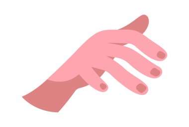 İnsan eli selamlama jesti düz simge. Vektör illüstrasyonu