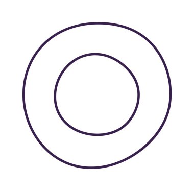 El çizimi soyut çember element düz simgesi. Vektör illüstrasyonu