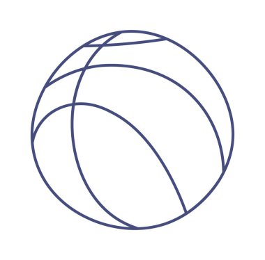 Basketbol sahası ikonu Beden Eğitimi dersi. Vektör illüstrasyonu