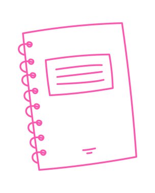 Not defteri çizgisi okul unsurları. Vektör illüstrasyonu