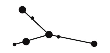 Takımyıldız uzayı çizim doğrusal simgesi. Vektör illüstrasyonu