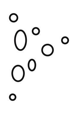 Yıldız karalama doğrusal simgesi. Vektör illüstrasyonu