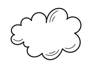 Bulut çizgisi ikonu Evren havası. Vektör illüstrasyonu