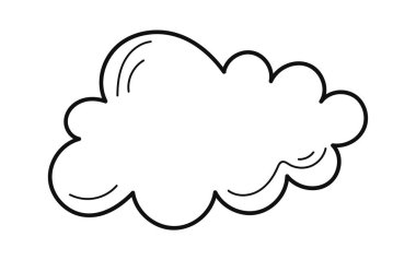 Bulut çizgisi ikonu Evren havası. Vektör illüstrasyonu