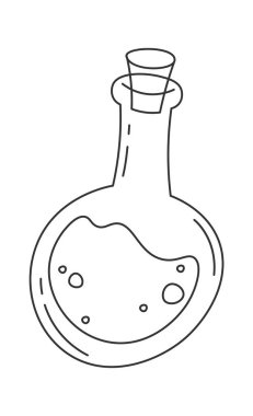 Aşk iksiri çizgisi, modern tasarım. Vektör illüstrasyonu