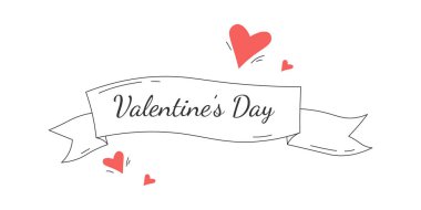 Mutlu Sevgililer Günü Sanatı Çağdaş Tasarım. Vektör illüstrasyonu