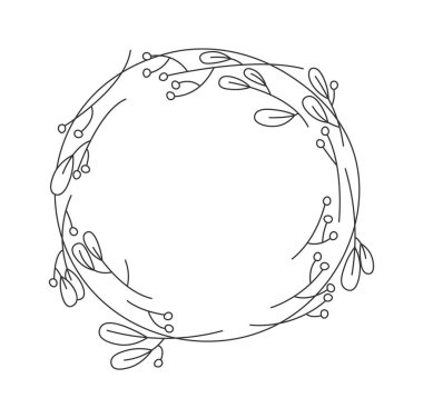 Bahar çiçeklerinin çelengi çağdaş çiçek tasarımı. Vektör illüstrasyonu