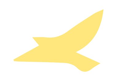 Sevimli çizgi film uçan kuş düz ikonu. Vektör illüstrasyonu