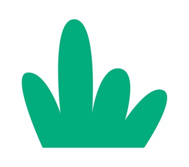 Çizgi film fırçası düz ikon bahar dekoratif çalıları. Vektör illüstrasyonu