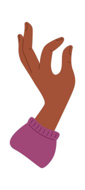 Satranç oyuncularının eli düz simge. Vektör illüstrasyonu