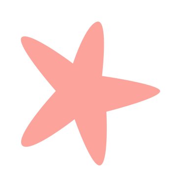 El çizimi düz simge. Basit parlak yıldız deseni. Vektör illüstrasyonu